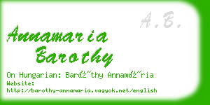 annamaria barothy business card